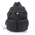 Prada Tessuto Nylon Triangle Logo Leather Backpack Business