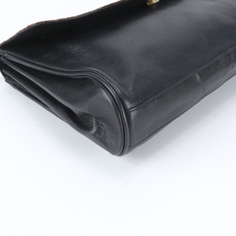 Loewe Vintage Crocodile Leather 2-Way Shoulder Bag Crossbody Clutch — view 4