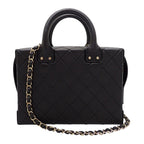 Chanel CC Logo Vanity 2-Way Shoulder Bag Chain Calfskin Black Gold — view 5