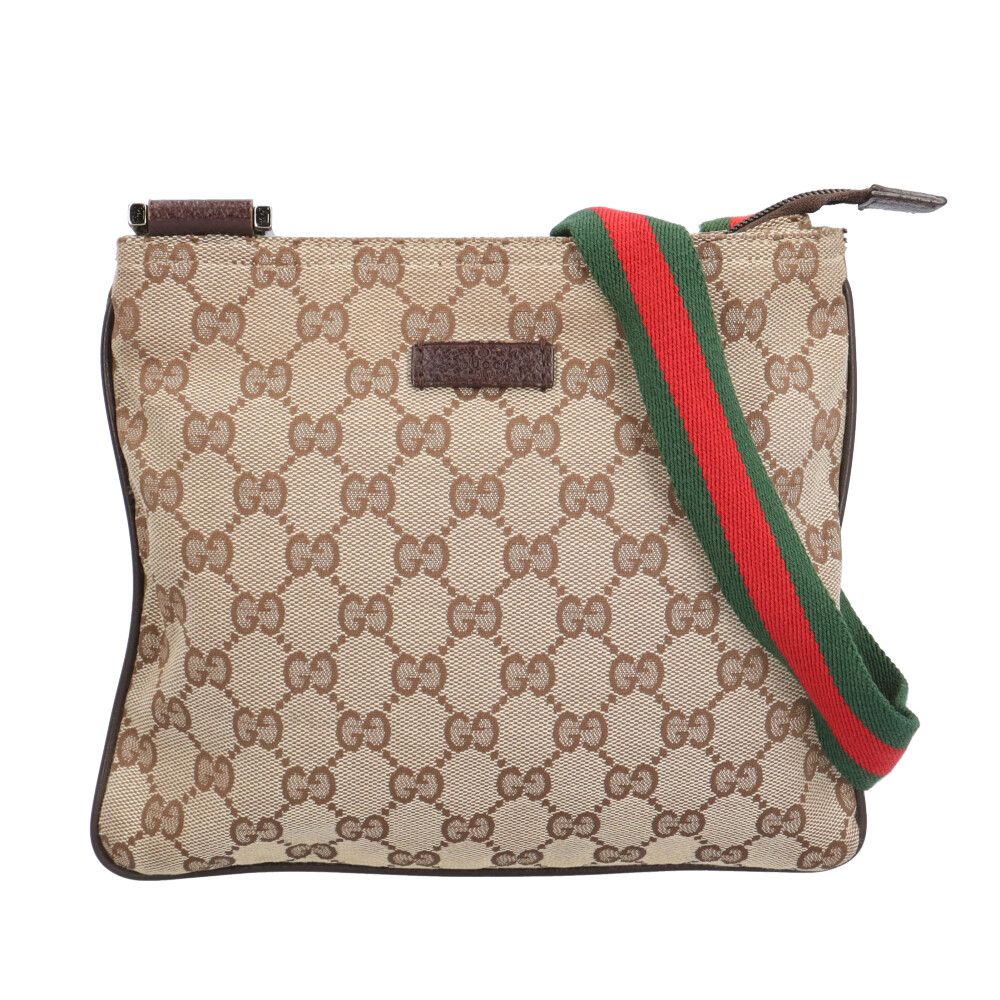Gucci Sherry Line Shoulder Bag GG Canvas Beige