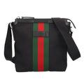 Gucci Sherry Line Shoulder Bag Canvas Black