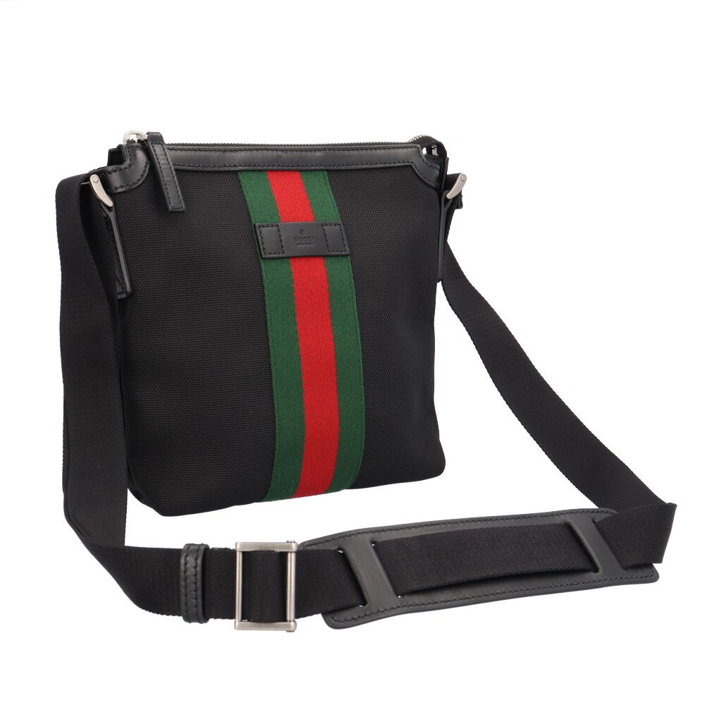 Gucci Sherry Line Shoulder Bag Canvas Black — view 8