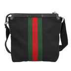 Gucci Sherry Line Shoulder Bag Canvas Black — view 3