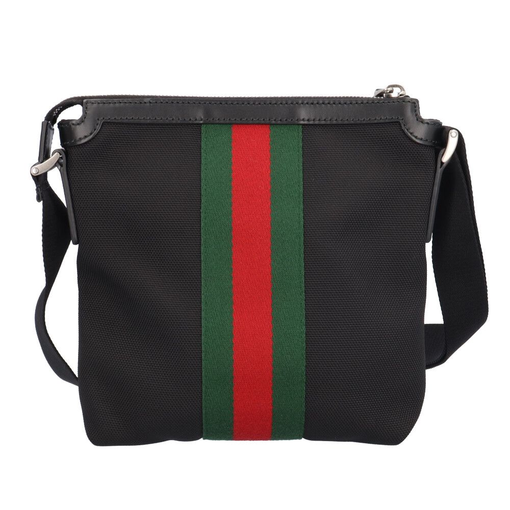 Gucci Sherry Line Shoulder Bag Canvas Black — view 3
