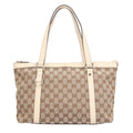 Gucci Abbey Tote Bag GG Canvas Beige