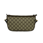 Gucci Sherry Line GG Pattern Leather Shoulder Bag Pochette Cross Brown Green — view 3