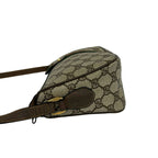 Gucci Sherry Line GG Pattern Leather Shoulder Bag Pochette Cross Brown Green — view 5