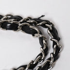 Chanel Quilted 25 Double Flap Chain Shoulder Bag CC Logo Lambskin Black Silver — view 7
