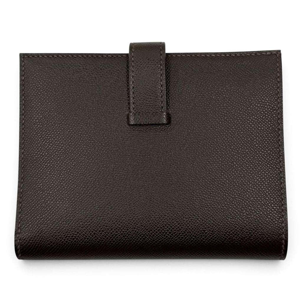 Hermes Bearn Compact Veau Madame Gold Bifold Wallet — view 3