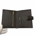Hermes Bearn Compact Veau Madame Gold Bifold Wallet — view 5