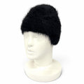 Chanel Vintage 02A Angora Rhinestone CC Logo Knit Cap 2 Hat