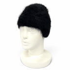 Chanel Vintage 02A Angora Rhinestone CC Logo Knit Cap 2 Hat