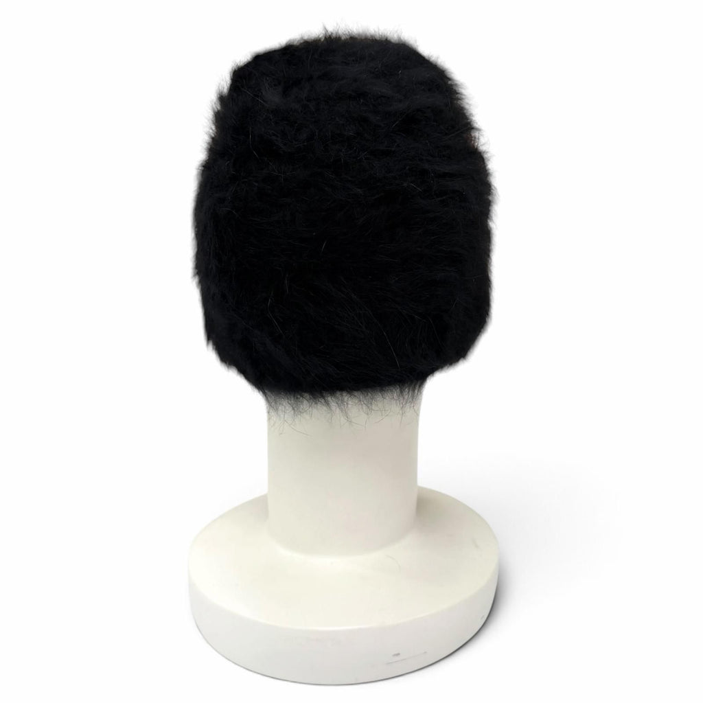 Chanel Vintage 02A Angora Rhinestone CC Logo Knit Cap 2 Hat — view 4