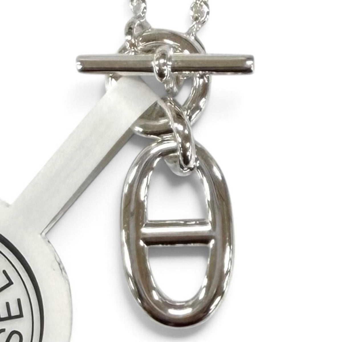 Hermes Chaine D'ancre Amulette Pendant Silver