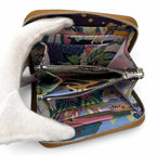 Hermes Azap Compact Silk'in Gold Veau Epsom Silver Zip Around Coin Purse — view 5