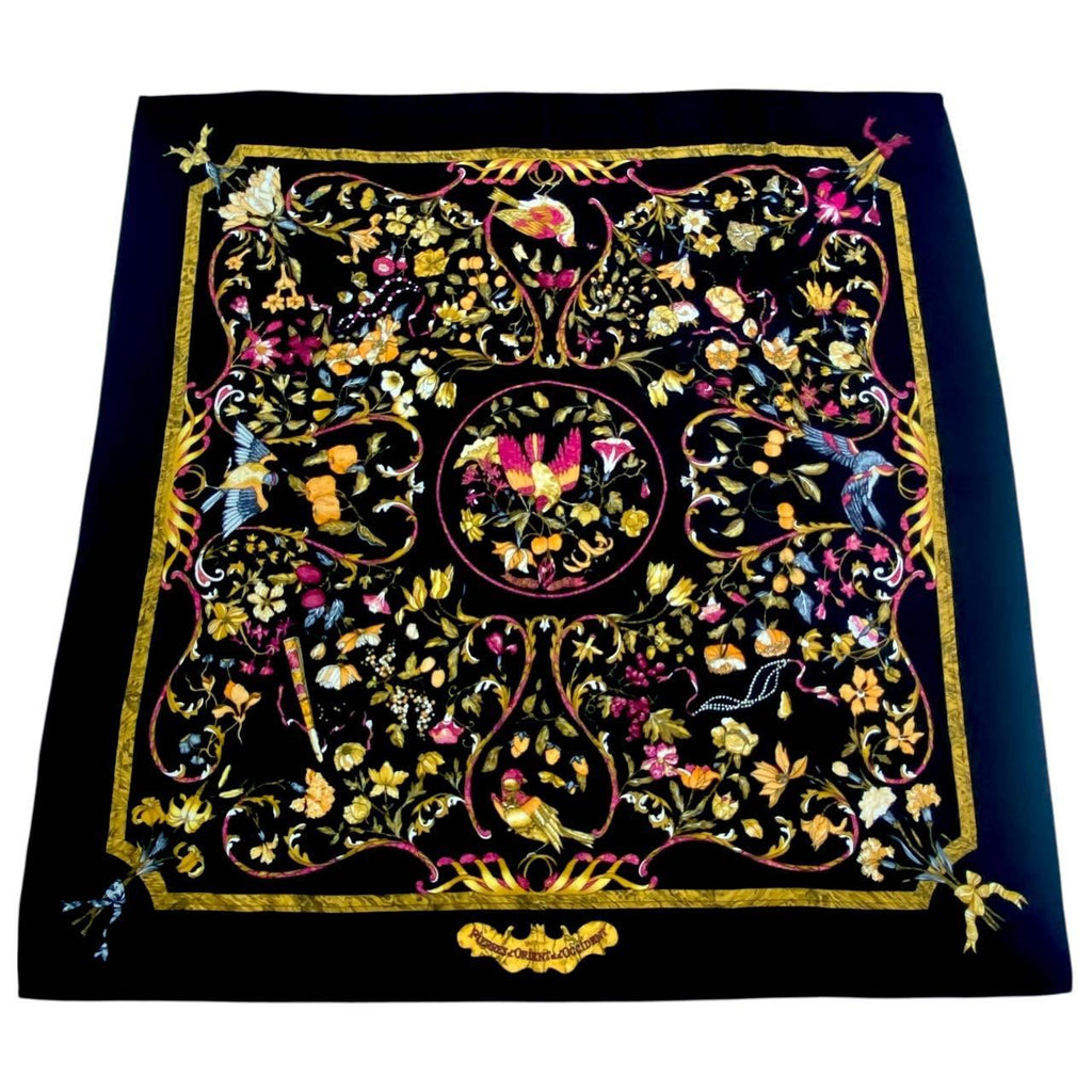 Hermes Scarf Cashmere Large Oriental and Western Stonework Pierres D'orient