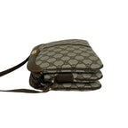 Gucci Vintage GG Pattern Logo Leather Shoulder Bag Pochette Brown — view 5