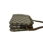 Gucci Vintage GG Pattern Logo Leather Shoulder Bag Pochette Brown — view 6