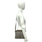 Gucci Vintage GG Pattern Logo Leather Shoulder Bag Pochette Brown — view 2