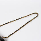 Chanel Quilted 25 Double Flap Chain Shoulder Bag Lambskin CC Logo Black Gold — view 7