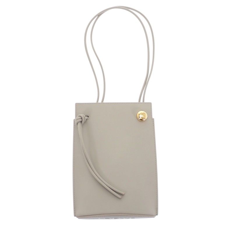 Loewe Pebble Dice Pocket Shoulder Bag Phone Pouch Calfskin Gray Gold Genus — view 2