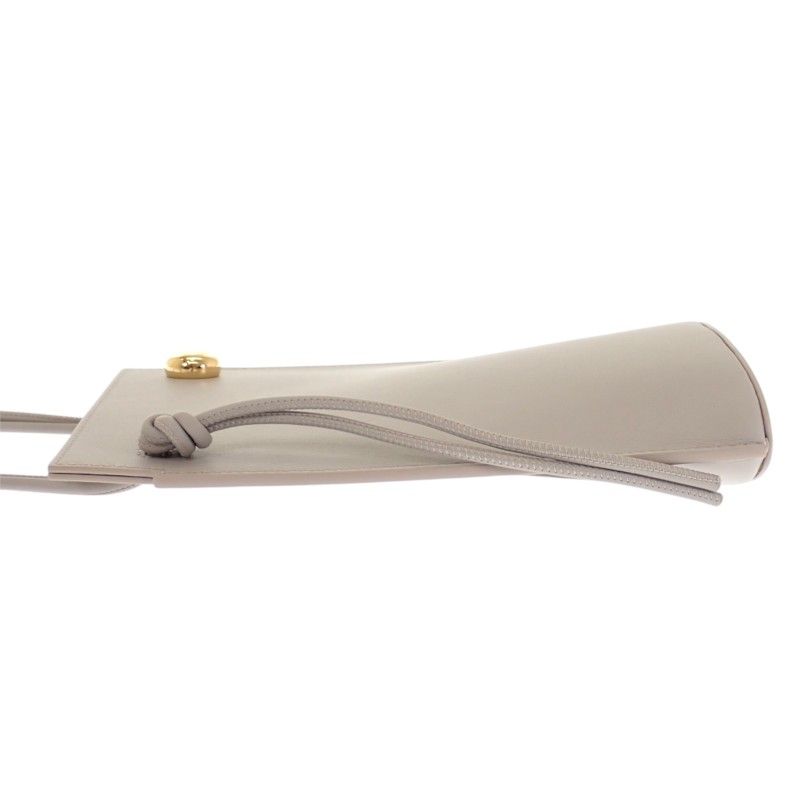Loewe Pebble Dice Pocket Shoulder Bag Phone Pouch Calfskin Gray Gold Genus — view 7