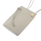 Loewe Pebble Dice Pocket Shoulder Bag Phone Pouch Calfskin Gray Gold Genus — view 6