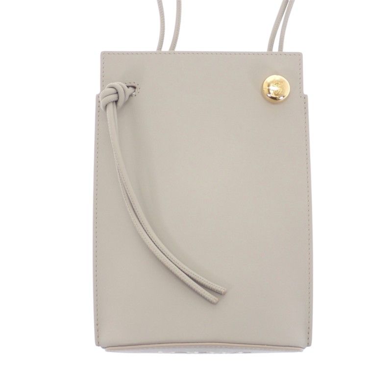 Loewe Pebble Dice Pocket Shoulder Bag Phone Pouch Calfskin Gray Gold Genus — view 4