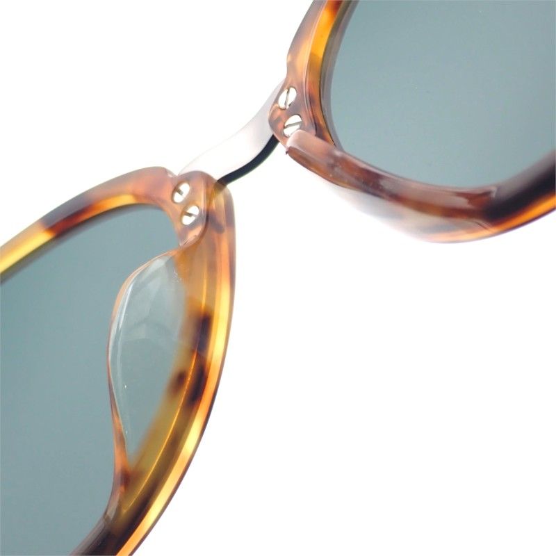 Gucci Web Stripe Sunglasses Ruthenium Brown Sherry Line Round Shape Eyewear — view 8