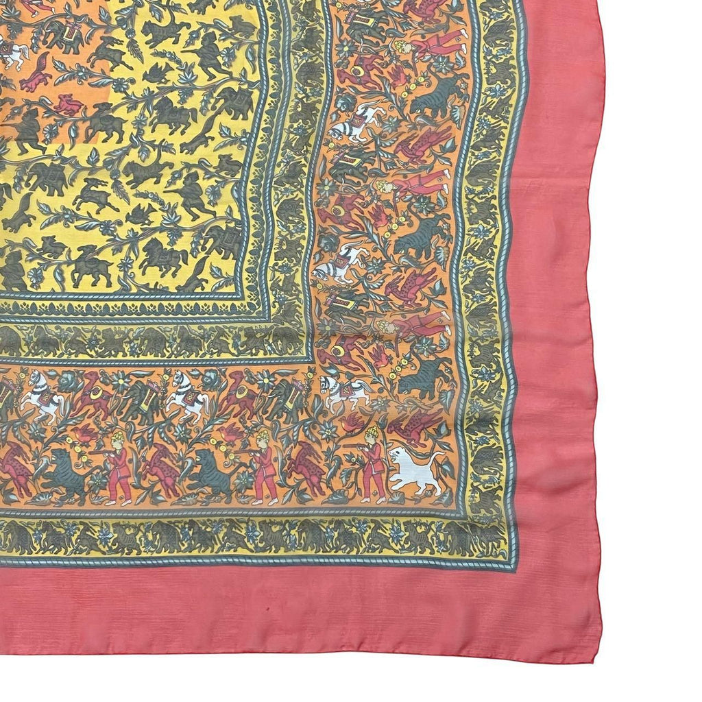 Hermes Scarf Silk Large Indian Hunting Red — view 6