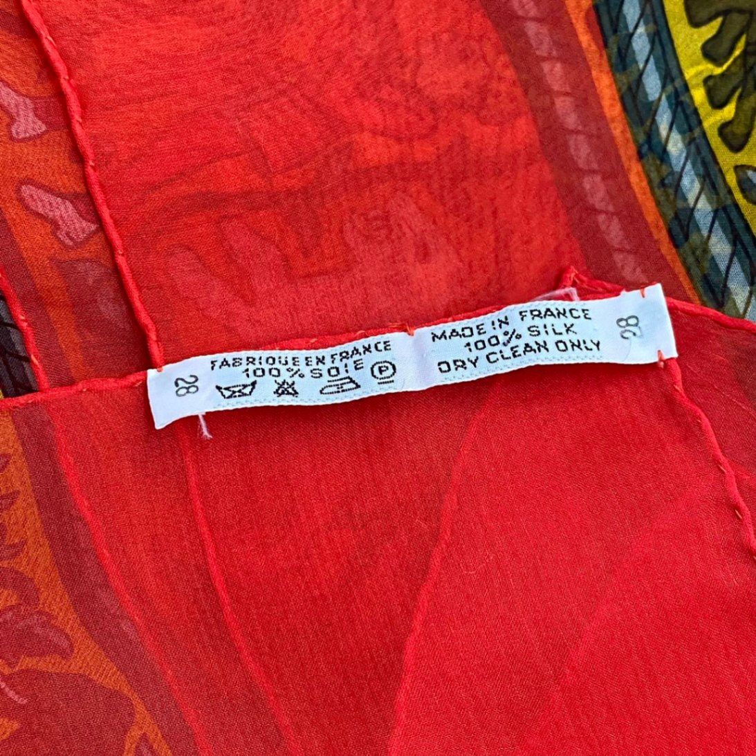 Hermes Scarf Silk Large Indian Hunting Red — view 8