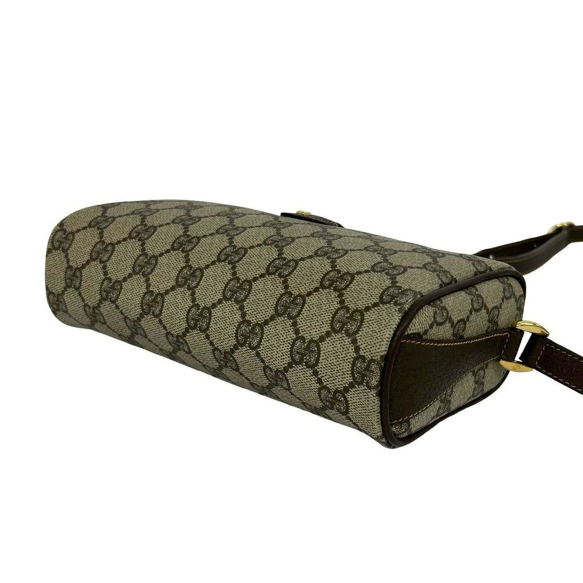 Gucci Sherry Line GG Pattern Logo Leather Shoulder Bag Pochette Cross Brown — view 8
