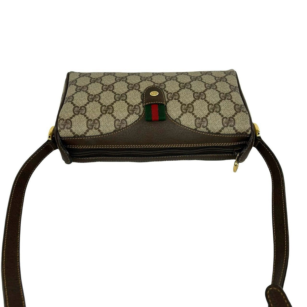 Gucci Sherry Line GG Pattern Logo Leather Shoulder Bag Pochette Cross Brown — view 4
