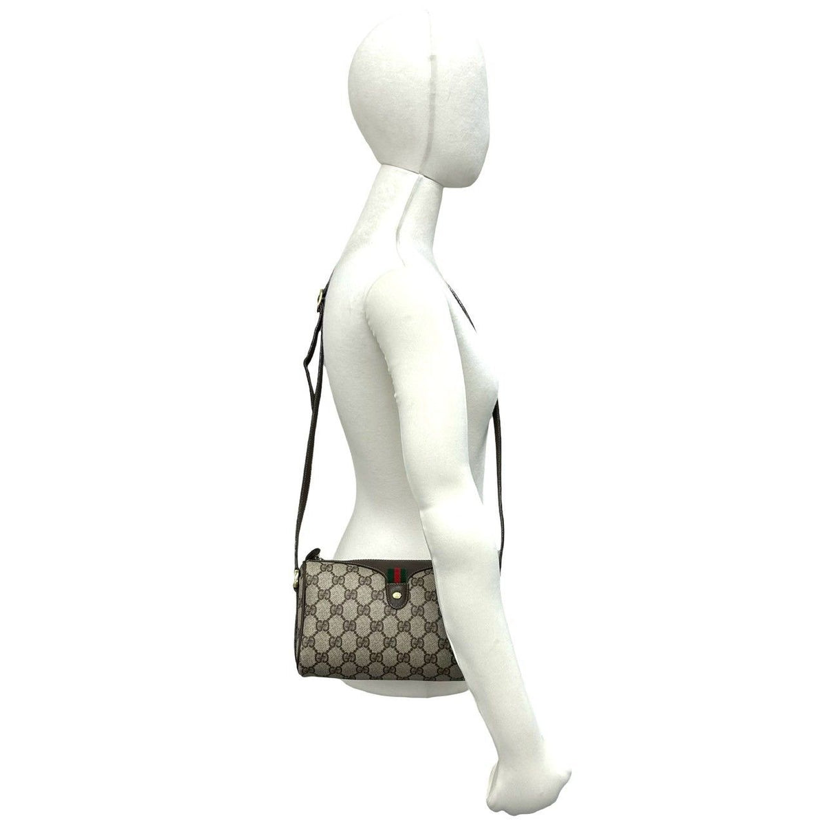 Gucci Sherry Line GG Pattern Logo Leather Shoulder Bag Pochette Cross Brown — view 2