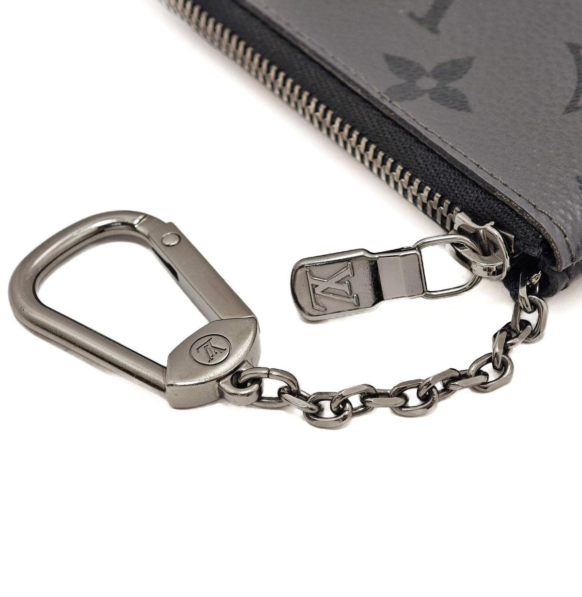 Louis Vuitton Pochette Cles Monogram Eclipse Reverse Coin Purse Black Boys' — view 4
