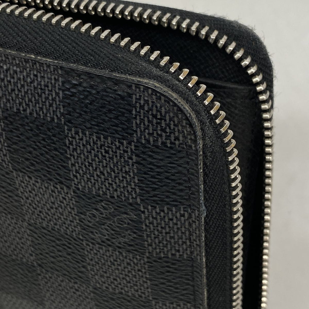 Louis Vuitton Wallet Damier Graphite Zippy Organizer NM Black Gray — view 6