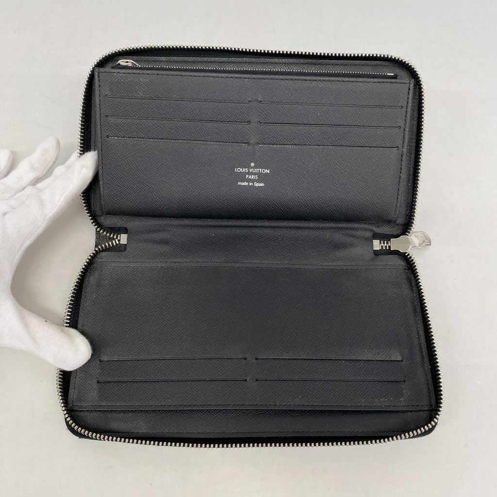 Louis Vuitton Wallet Damier Graphite Zippy Organizer NM Black Gray — view 8