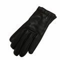 Hermes Bastille Agneau Glace H Logo Embroidery Leather Globe Gloves Black 6.5