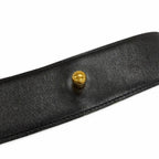 Hermes Vintage Leather Gold Buckle Belt Black 75 — view 6