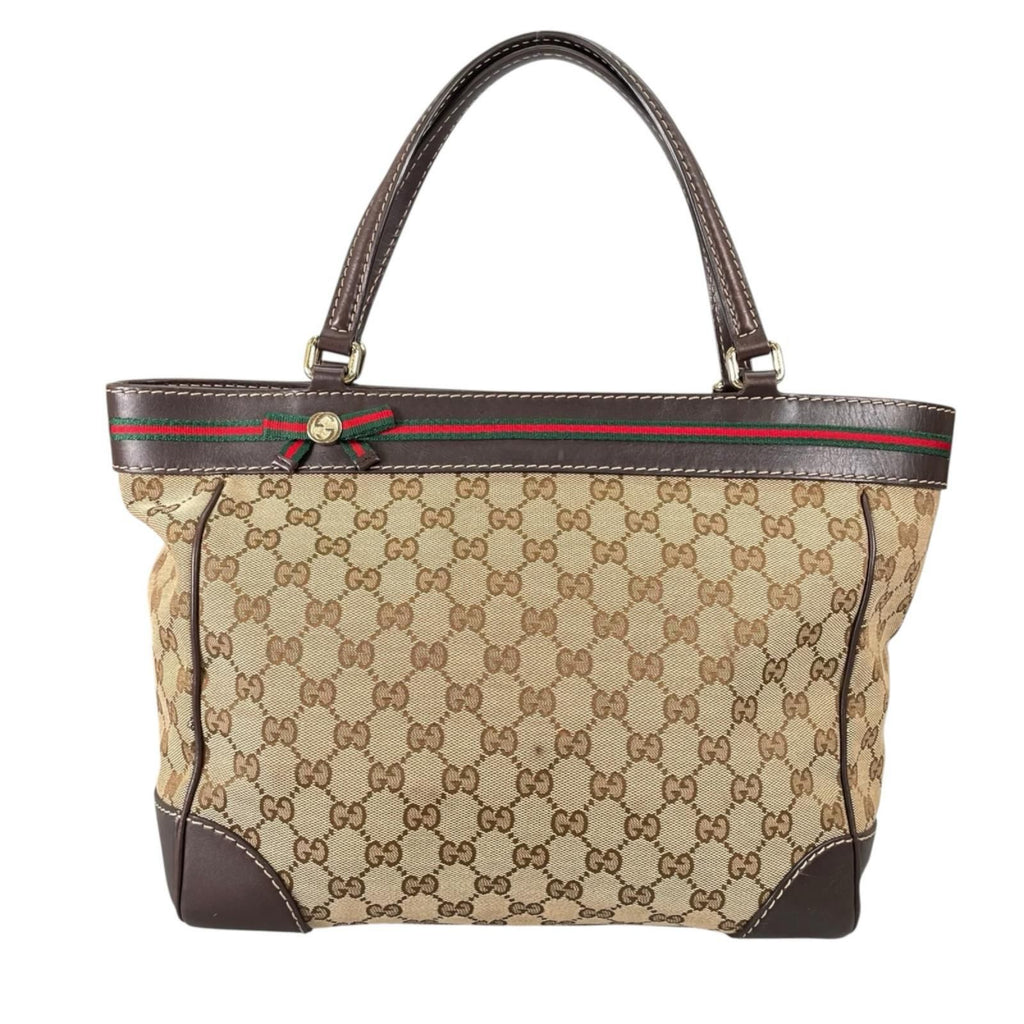 Gucci Mayfair Tote Bag GG Canvas Beige