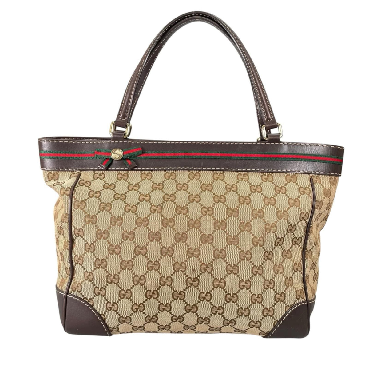 Gucci Mayfair Tote Bag GG Canvas Beige