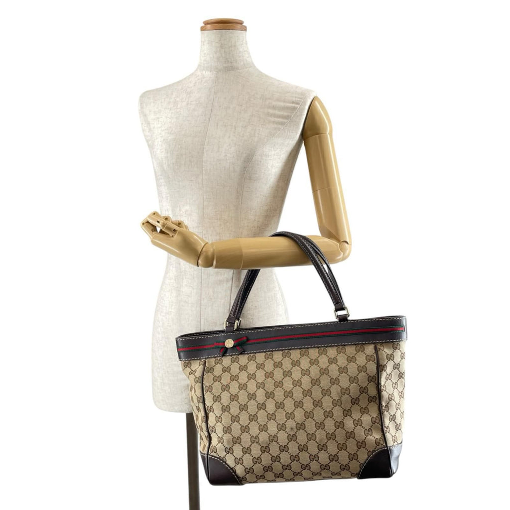 Gucci Mayfair Tote Bag GG Canvas Beige — view 2