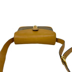 Gucci Vintage Micro GG Pattern Leather Shoulder Bag Cross Brown — view 4