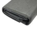 Celine Triomphe Trifold Wallet Compact Embossed Leather Gray — view 4