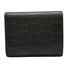 Celine Triomphe Trifold Wallet Compact Embossed Leather Gray — view 2