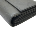 Celine Triomphe Trifold Wallet Compact Embossed Leather Gray — view 3