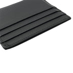 Prada Saffiano Card Case Triangle Logo Leather Black Silver — view 4