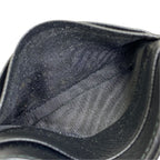 Prada Saffiano Card Case Triangle Logo Leather Black Silver — view 7