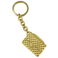 Chanel Key Holder Quilted Bag Motif CC Logo Metal Gold