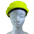 Dior Beret Hat Neon Color Polyester Sheep Leather Fluorescent Yellow Black